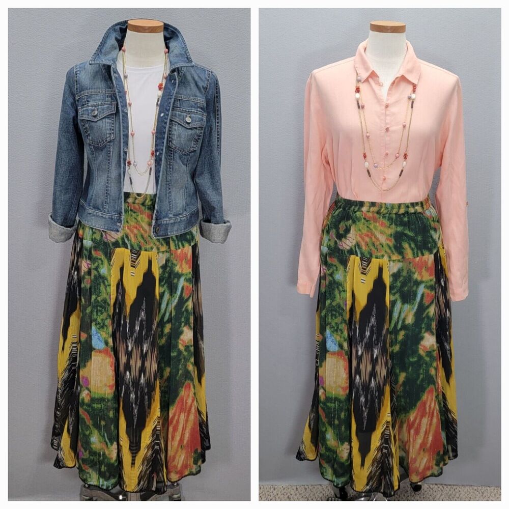 ANU BOHO HIPPIE LONG LINE SKIRT, SIZE S *